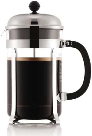 Silver stainless Chambord French press 51 oz