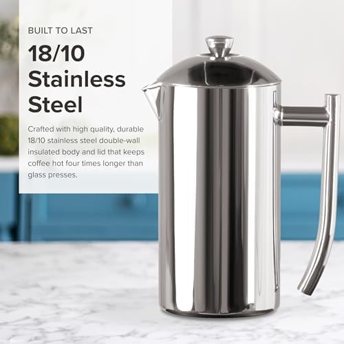 Polished Stainless Steel 23oz Coffee Press — photo 4