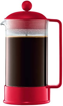 Red glass Brazil French press 34 oz