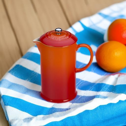 Flame Orange Stoneware Coffee Press — photo 3