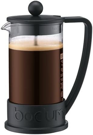 Black glass Brazil French press 12 oz