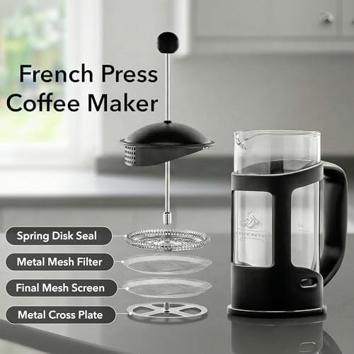 Black 12oz filtration French press — photo 3