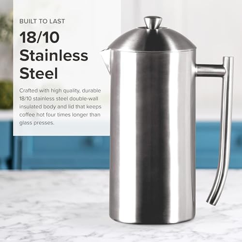 Brushed Stainless Steel Dual Filter Press — photo 4