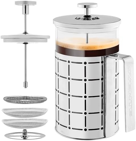 Silver stainless 27oz French press