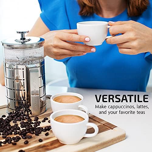 Silver stainless 27oz French press — photo 5