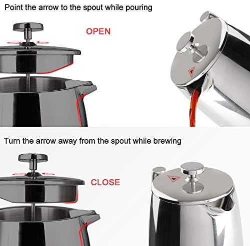 Stainless steel insulated French press 50oz — photo 3