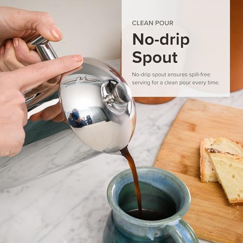 Polished Insulated Stainless Steel 36oz Press Pot — photo 5