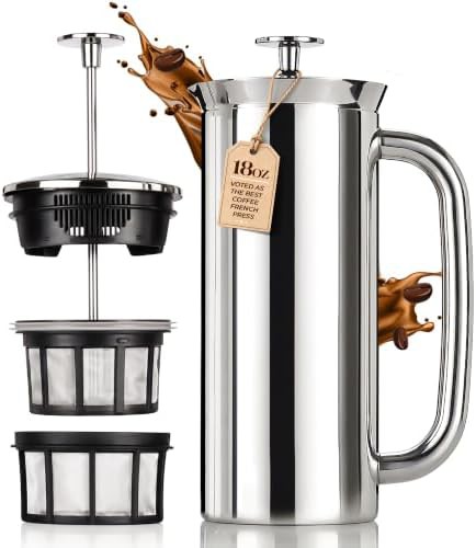 Polished stainless steel p7 press 27 oz