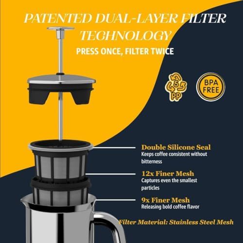Polished stainless steel p7 press 27 oz — photo 3