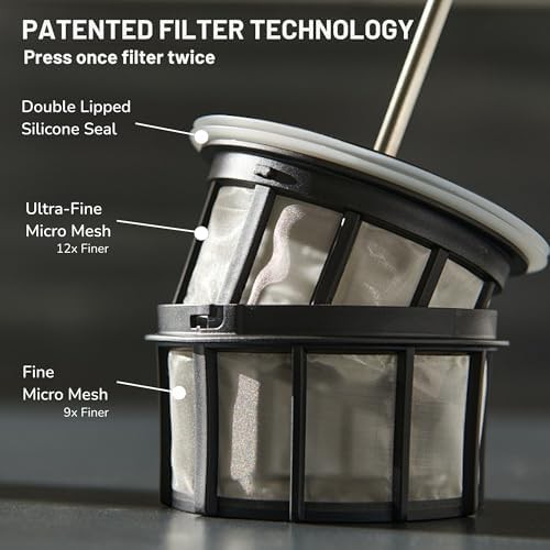 Matte meteorite black Go travel press — photo 3