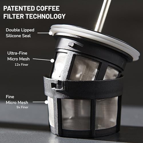 Brushed silver Go P0 travel coffee maker — photo 3