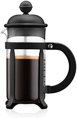 Black Java glass French press 12 oz