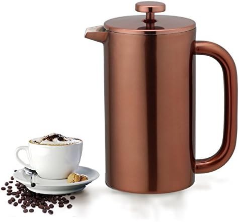 Copper insulated stainless steel French press