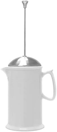 White stoneware French press 28 oz capacity — photo 3