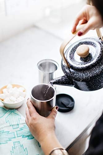 Brown Insulated Travel Coffee Press Tumbler — photo 3