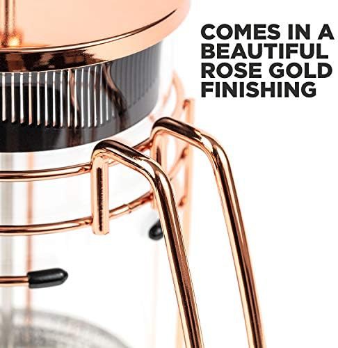 Rose gold glass and steel brewer — photo 4