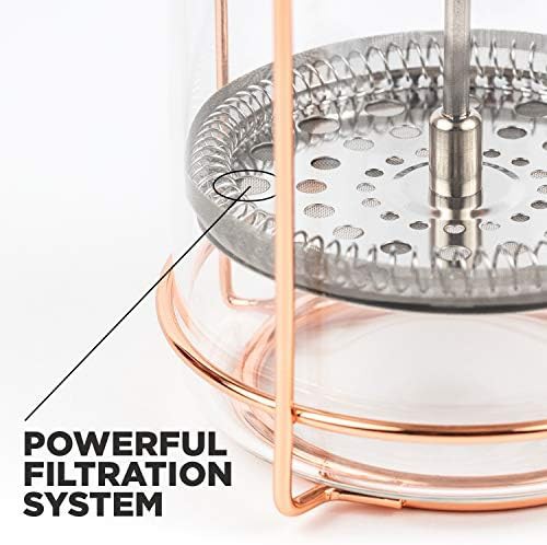 Rose gold glass and steel brewer — photo 5