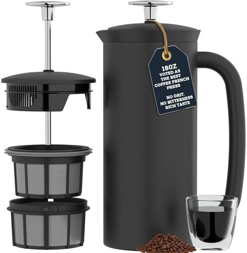 Matte black p7 french press 27 oz