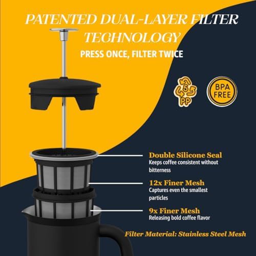 Matte black p7 french press 27 oz — photo 4