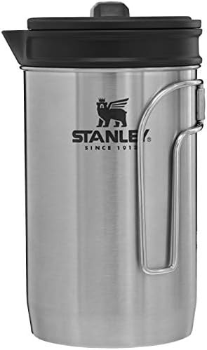 Silver stainless steel French press 32 oz