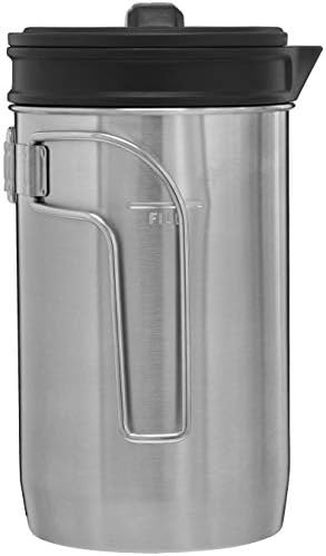 Silver stainless steel French press 32 oz — photo 4