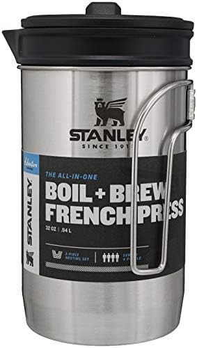 Silver stainless steel French press 32 oz — photo 5