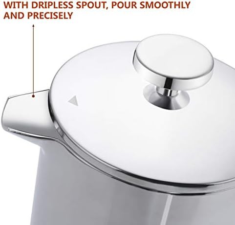 Double Walled Stainless Steel 750ml Coffee Maker — photo 4