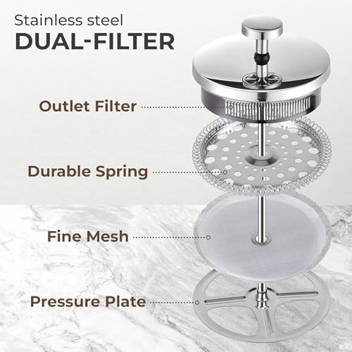 Double wall insulated glass coffee maker — photo 4
