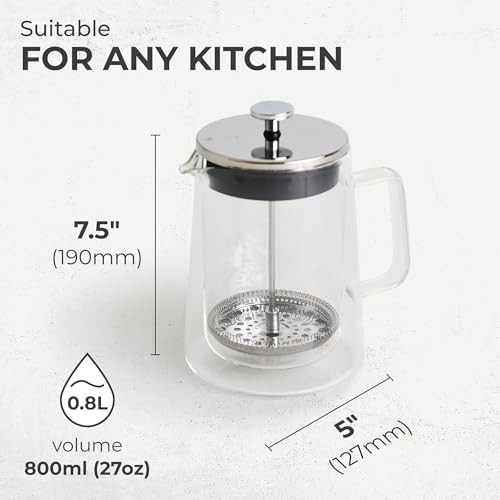 Double wall insulated glass coffee maker — photo 5