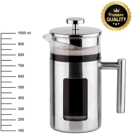 Stainless frame glass carafe 34 oz french press — photo 5