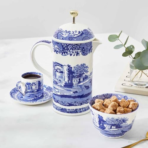 Vintage Blue Italian Porcelain Coffee Press — photo 4