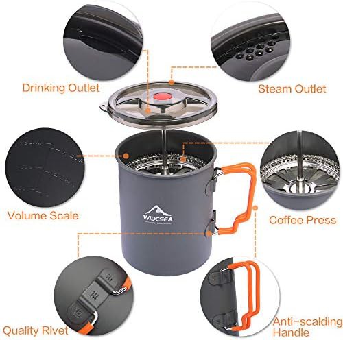 Lightweight backpacking camping coffee pot with collapsible handle — photo 5