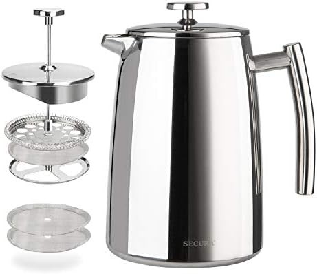 Standard stainless steel insulated French press 34oz