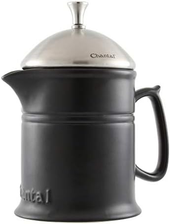 Matte black stoneware French press 16 oz — photo 5