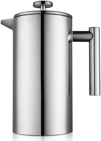 Large 51 oz silver travel coffee press