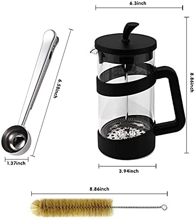 Large glass pitcher french press with filter system — photo 4