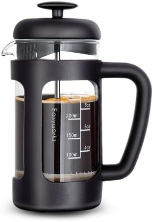 Easyworkz glass french press 12 oz soft grip