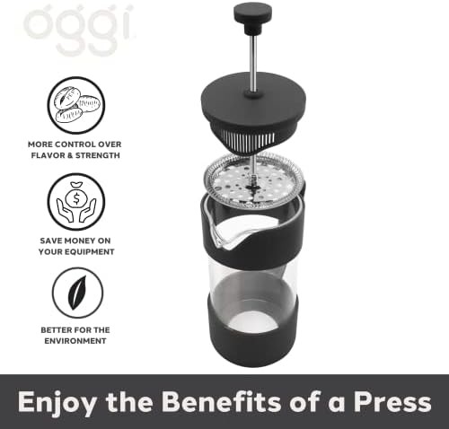 Black Borosilicate Glass Three Cup Press — photo 3