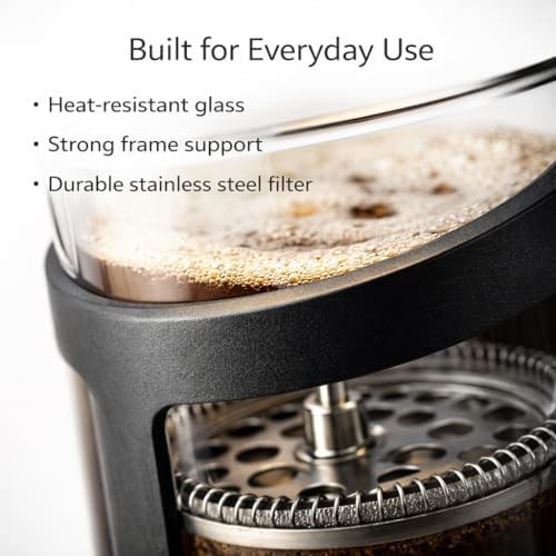 Classic Black Three Cup Glass Cafetiere — photo 5