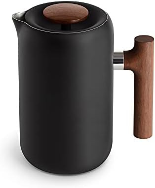 Black and Walnut Insulated French Press