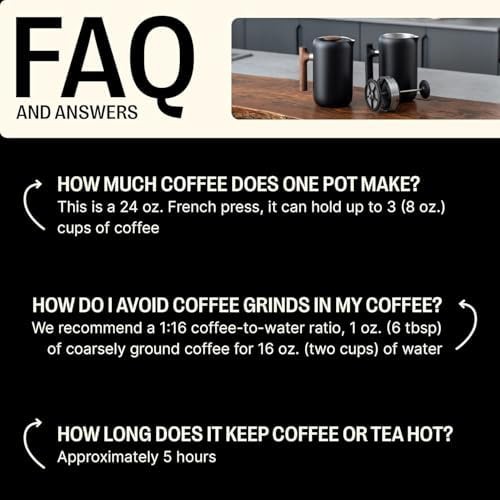 Black and Walnut Insulated French Press — photo 3