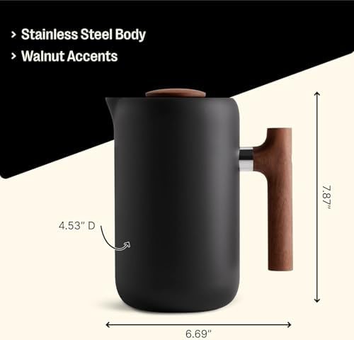 Black and Walnut Insulated French Press — photo 4