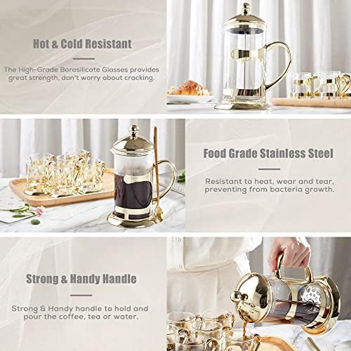 Luxury Gold Glass French Press 34oz — photo 4