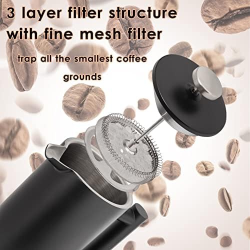 Matte Black Stainless Steel Coffee Press — photo 3