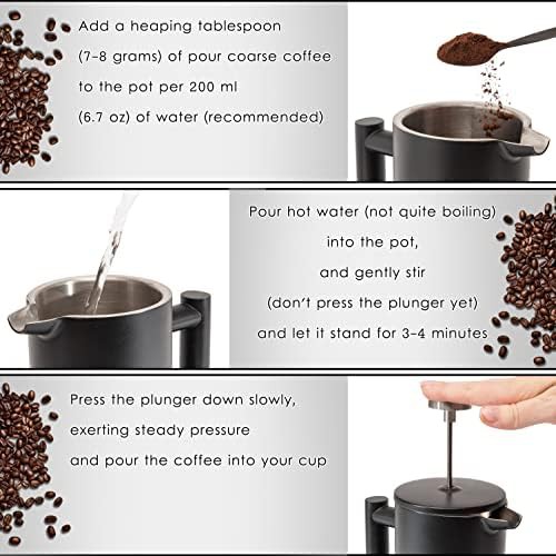Matte Black Stainless Steel Coffee Press — photo 4