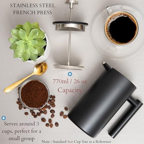 Matte Black Stainless Steel Coffee Press — photo 5
