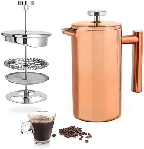 Polished Stainless Steel Portable French Press
