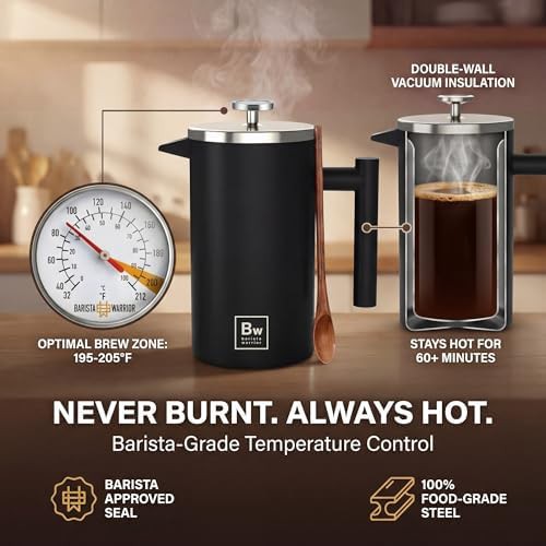 Black Coffee Press with Integrated Thermometer — photo 4