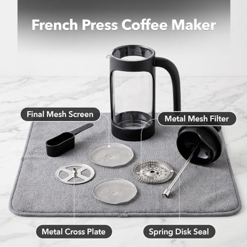 Black 12oz French press coffee maker — photo 3