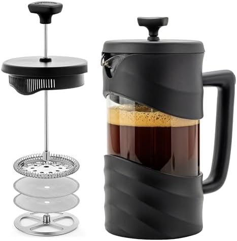 Black 34oz coffee press maker